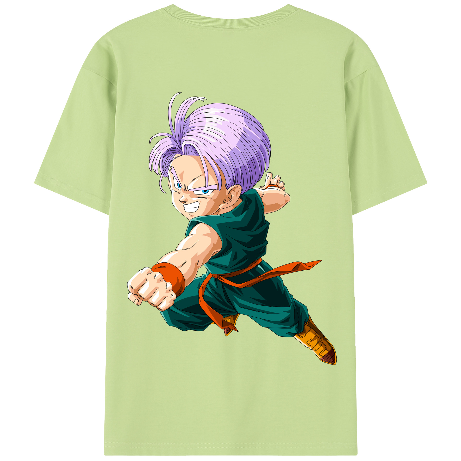 （画像用） ドラゴンボール トランクス（Torankusu）DRAGON BALL Trunks 綿100％半袖Tシャツ（背面プリント）